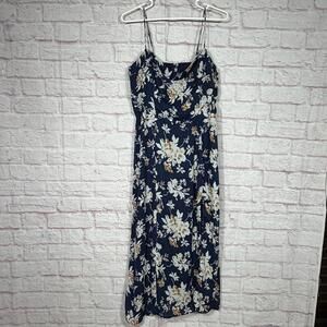 Abercrombie & Fitch Large Floral Camille Midi Dress